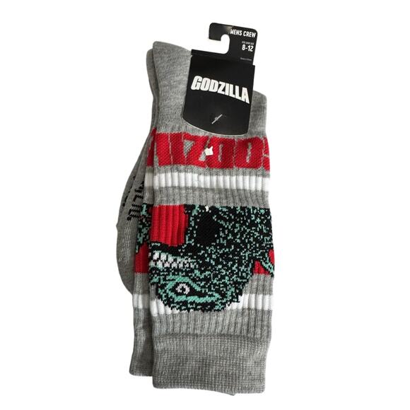 BIOWORLD Godzilla Crew Socks NIP Fits Shoe Size 8 - 12 Sock Size 10 - 13 - Picture 1 of 4